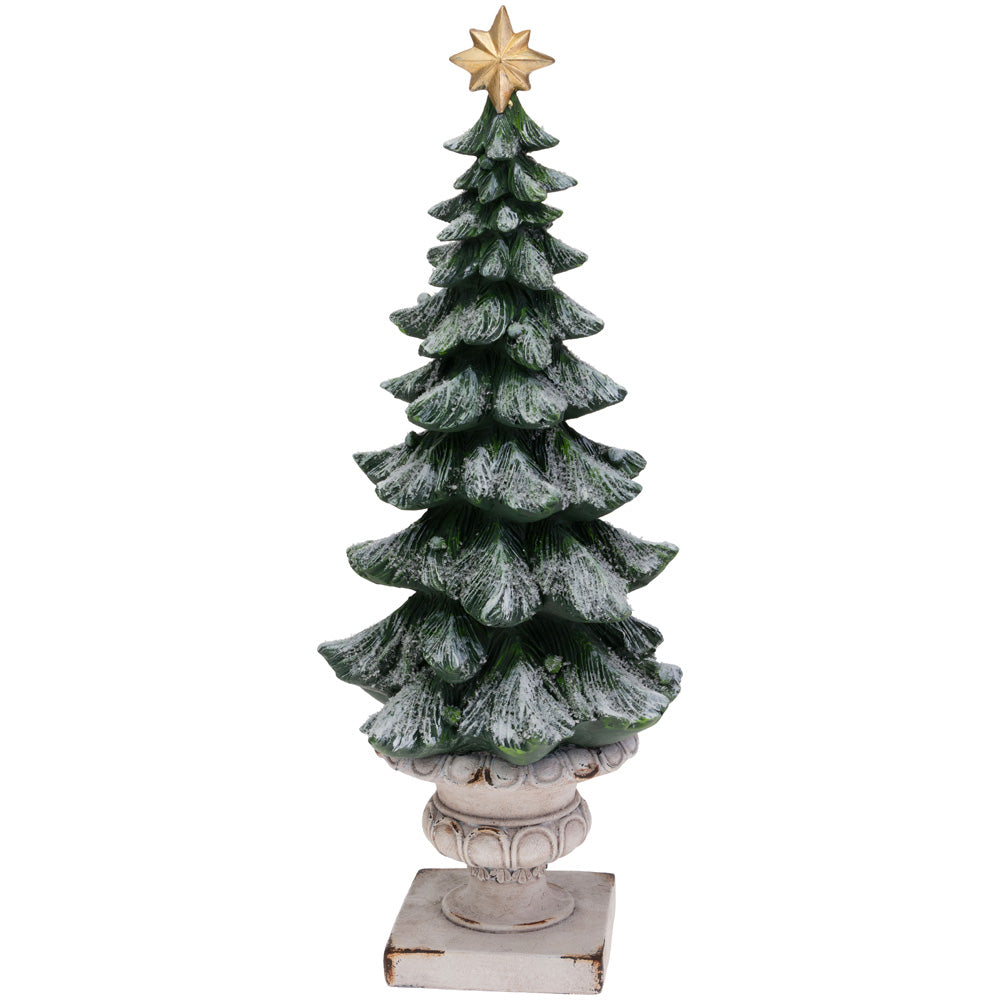 LARGE FROSTED PINE TREE TOPIARY