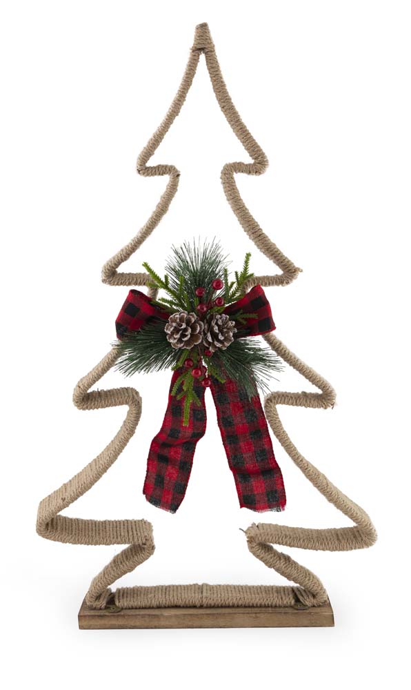 LARGE FESTIVE JUTE TREE  R&B BOW