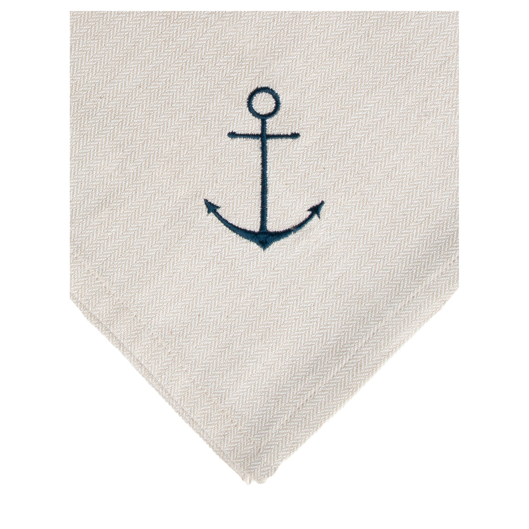 Anchor Embroidered Cloth Napkins (Set of 4)
