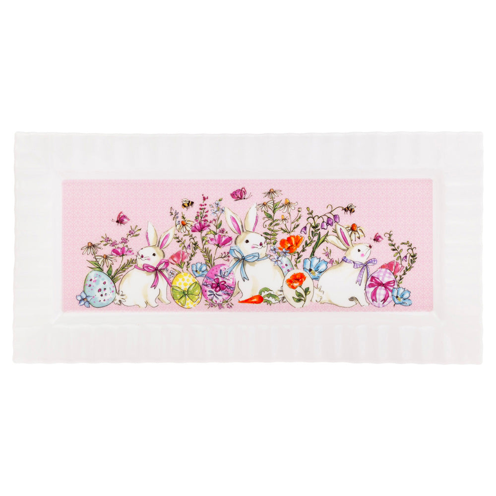 Easter Bunny Wavy Edge Platter