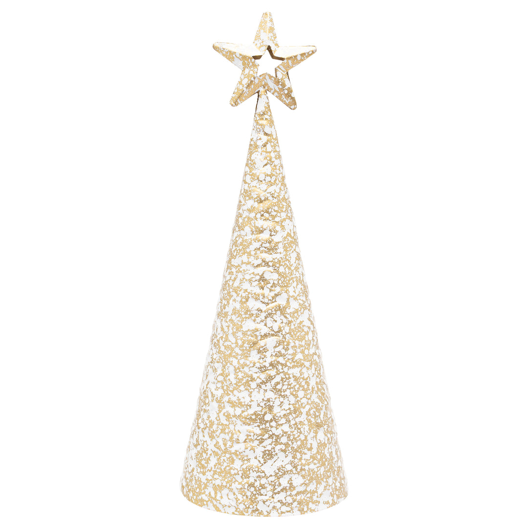Frosted Gold Star Tree Medium