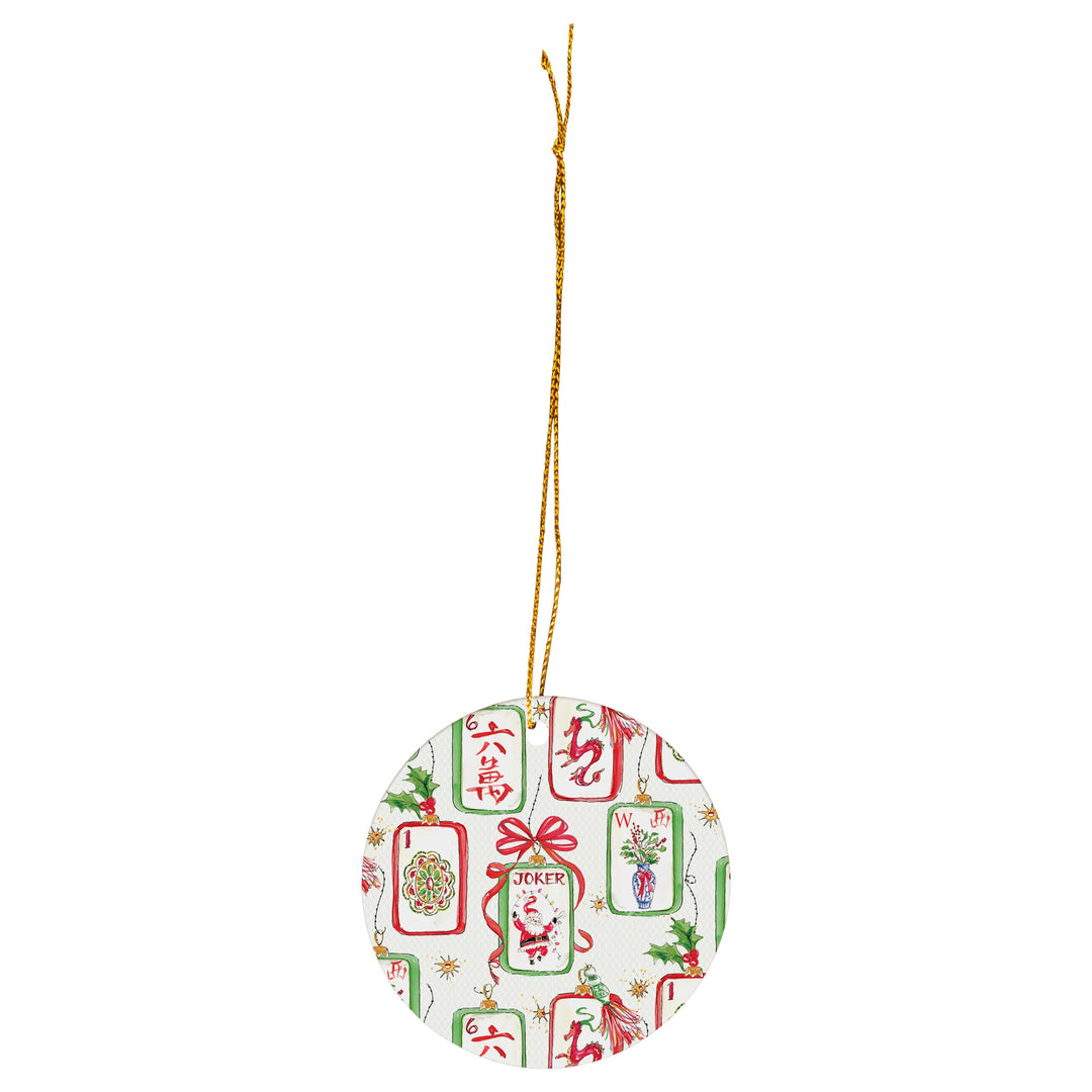 Mahjong And Santa Ornament