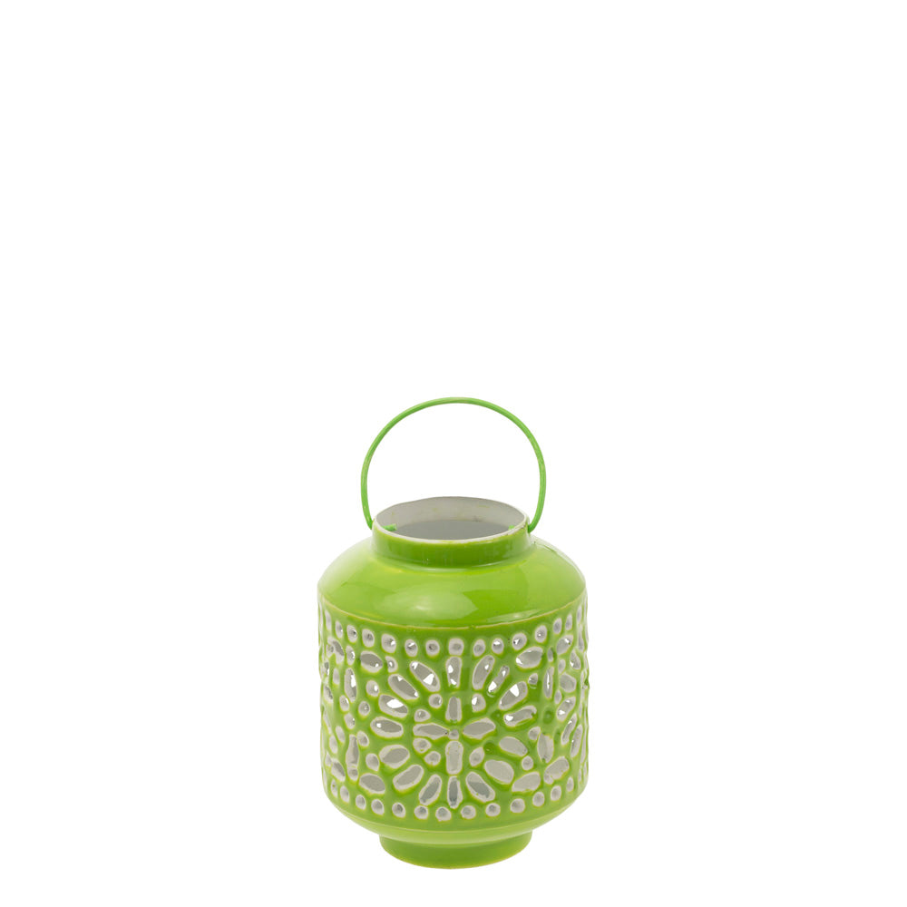 Lime Metal Outdoor Lantern Small