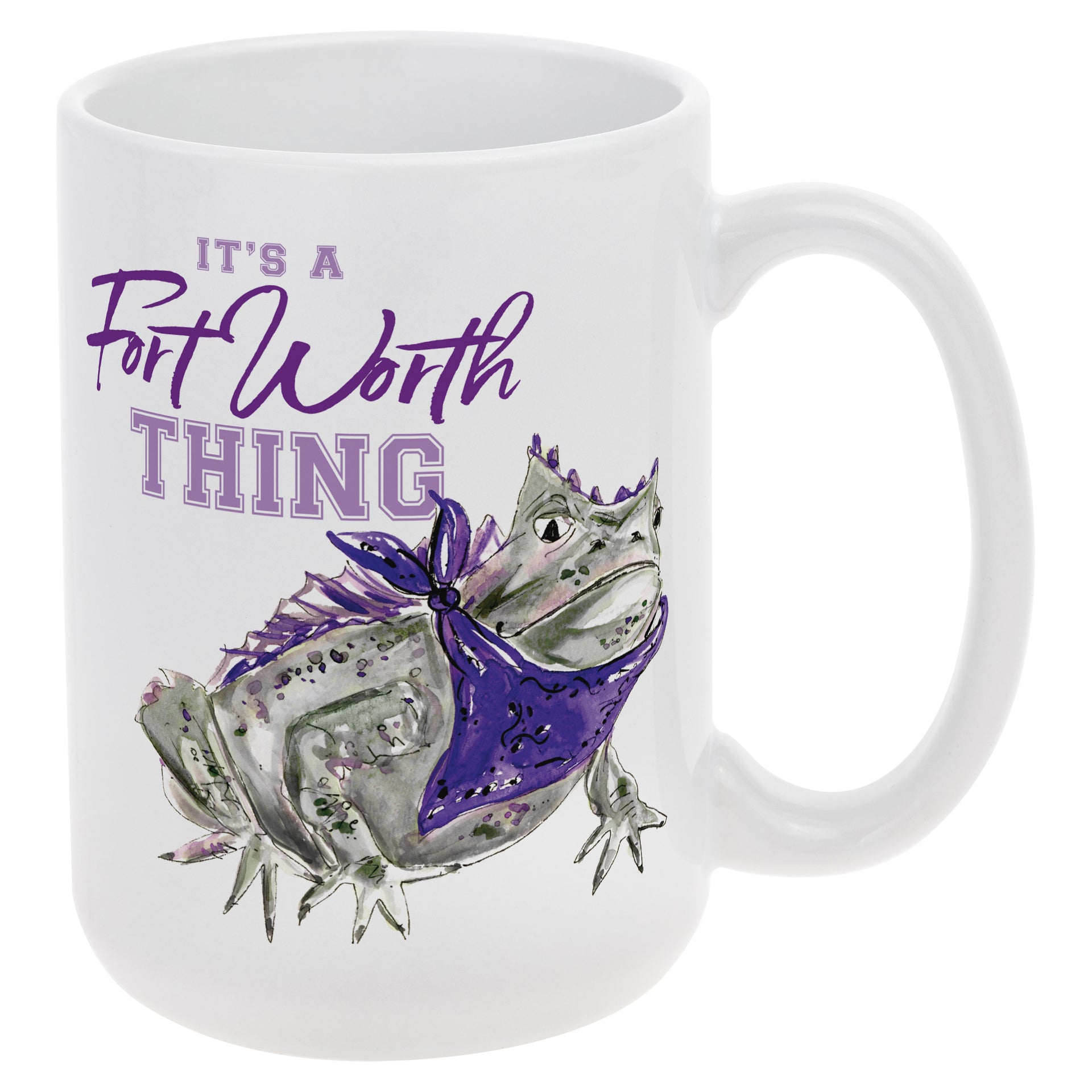 Purple Horn Frog Mug