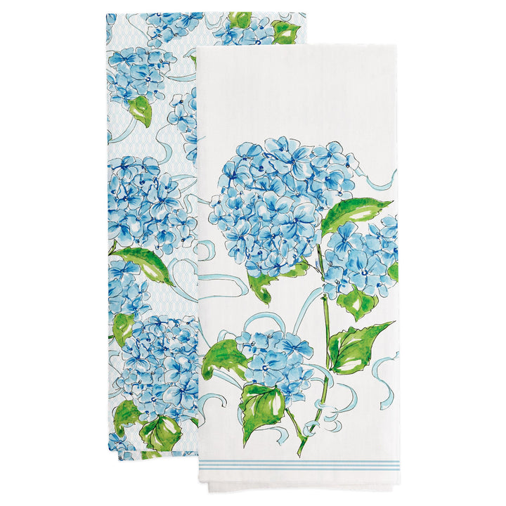 Blue Hydrangea Tea Towels (Set of 2)