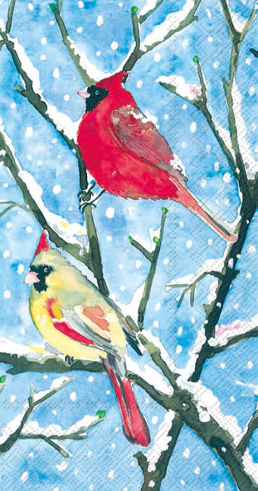 Winter Birds Guest Towel