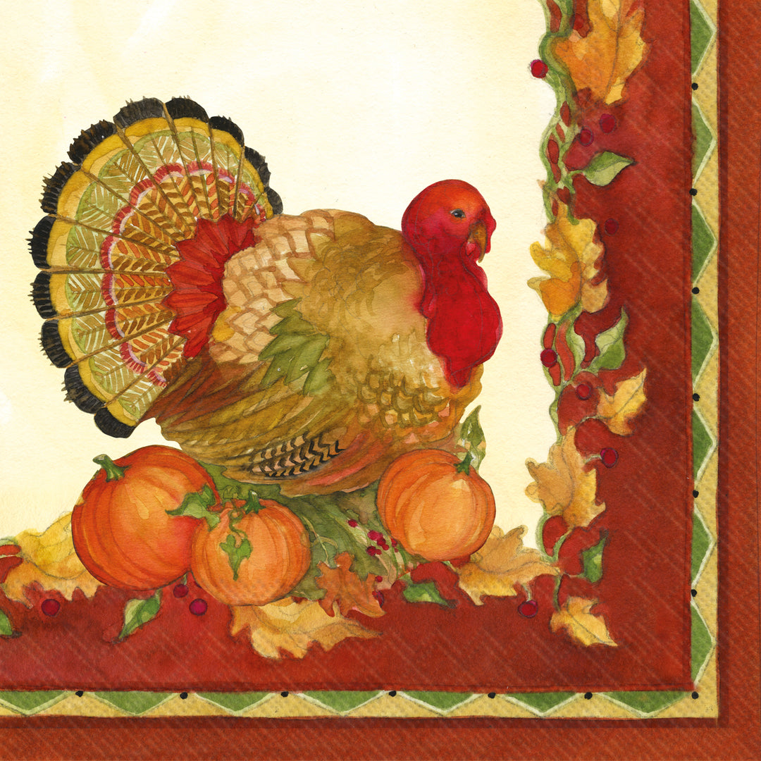 Autumn Thanks Cocktail Napkin