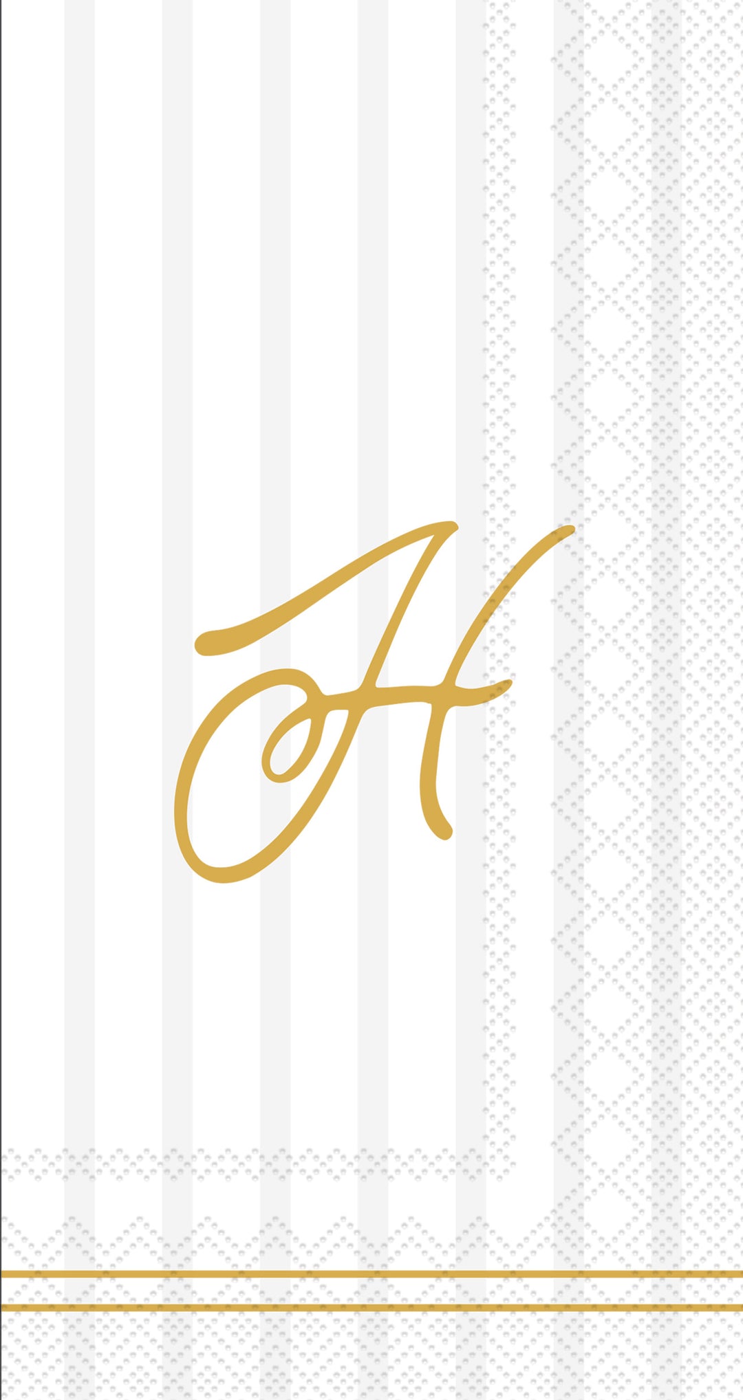 Chic Monogram H Guest Towel cream