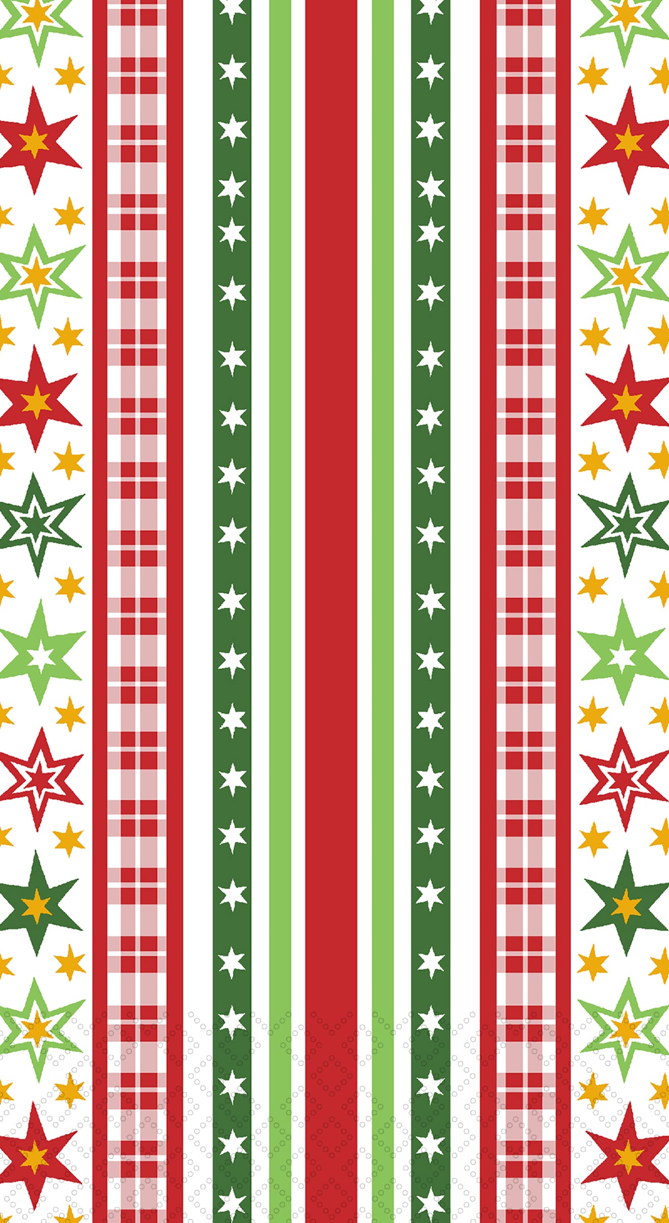 Stripes And Stars  Red/Green Guest Towel