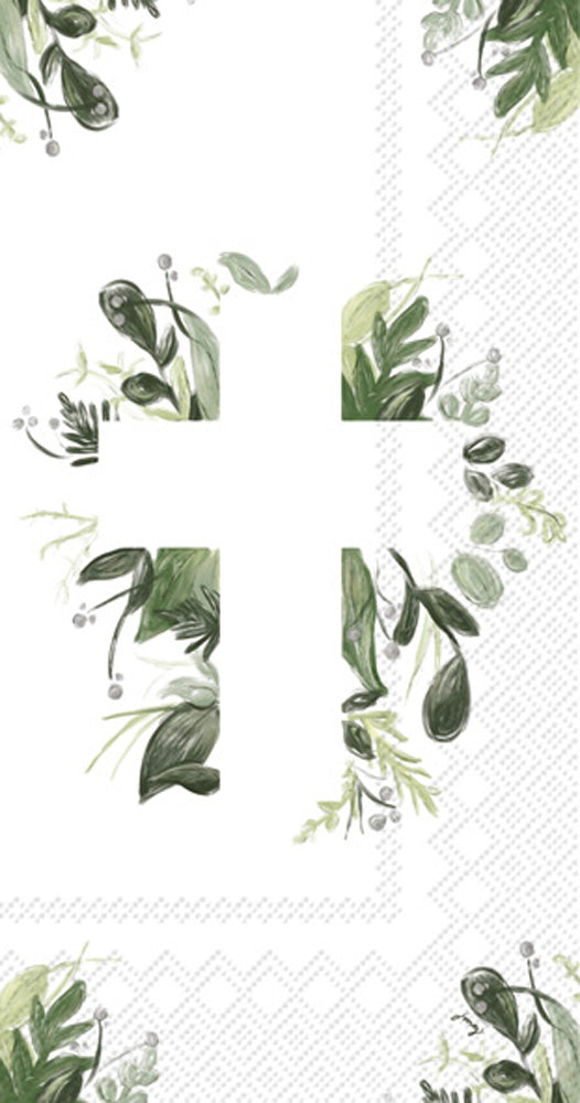 Greenery Cross Guest Towel