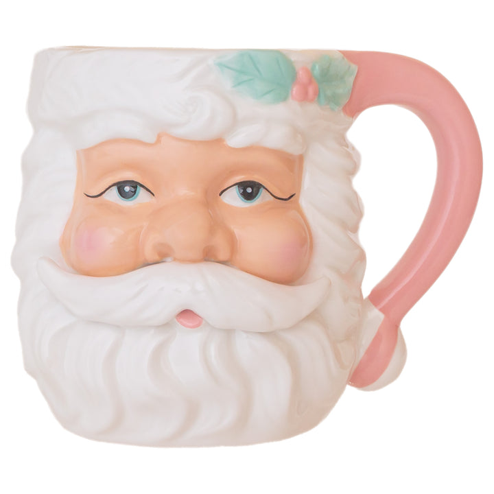 Pink Santa Holly Mug