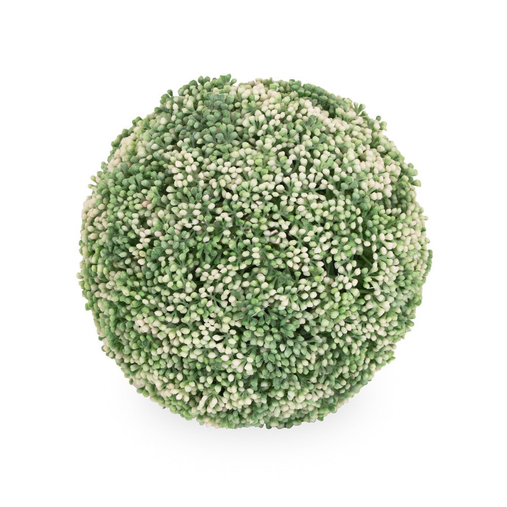 WHITE FLORAL MULBERRY BALL