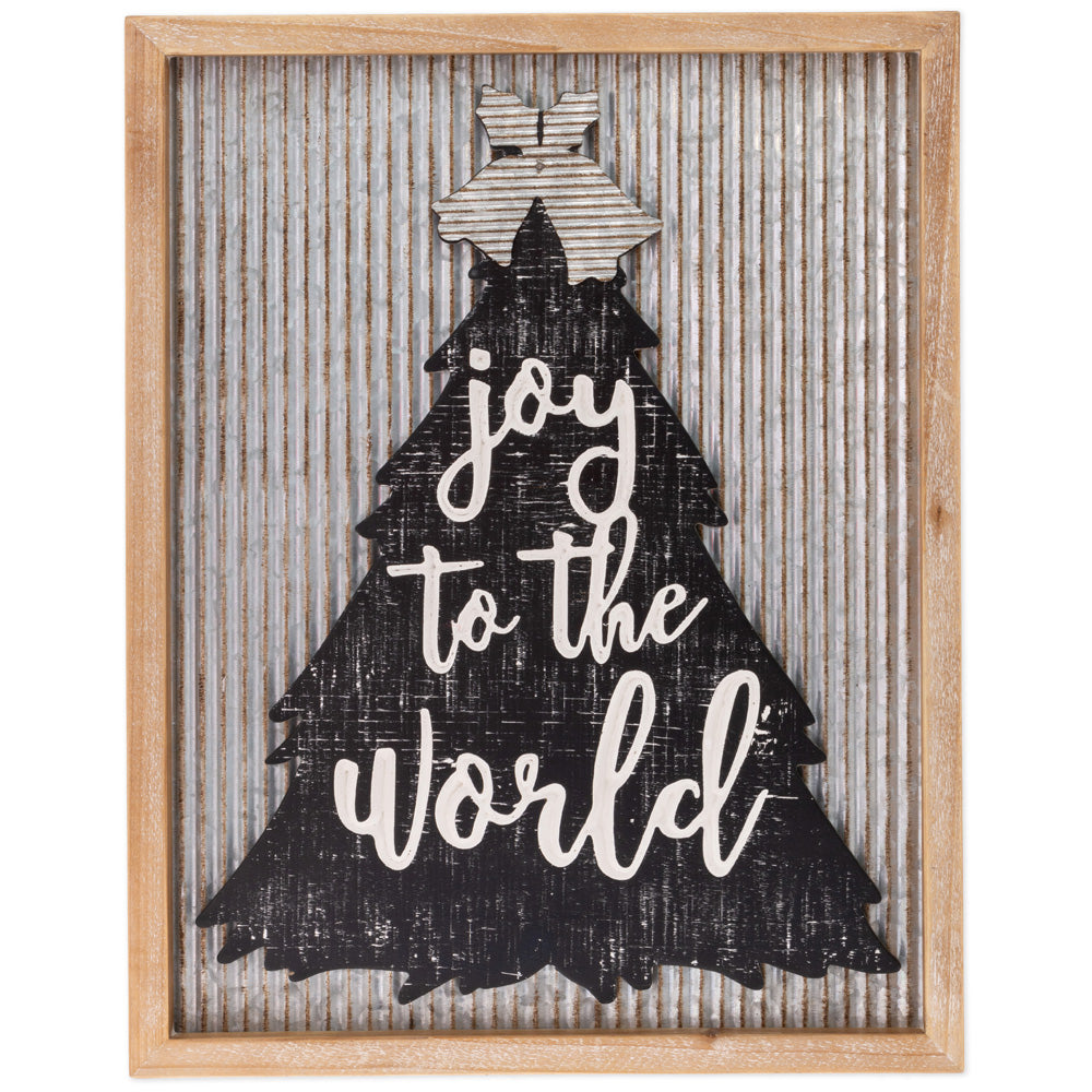 Joy To The World B&W Sign