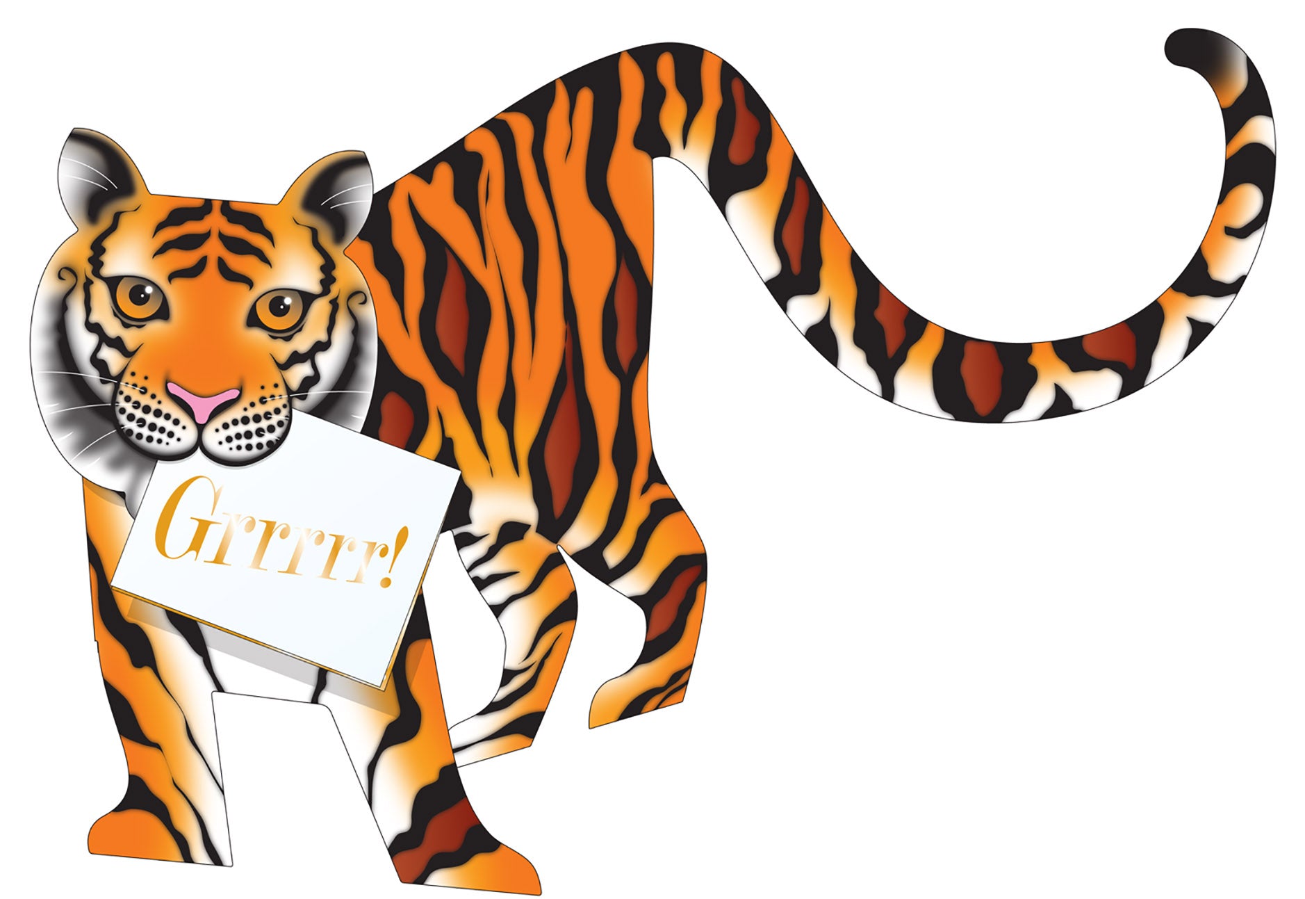 3D Card/Tyger Tiger Stripes