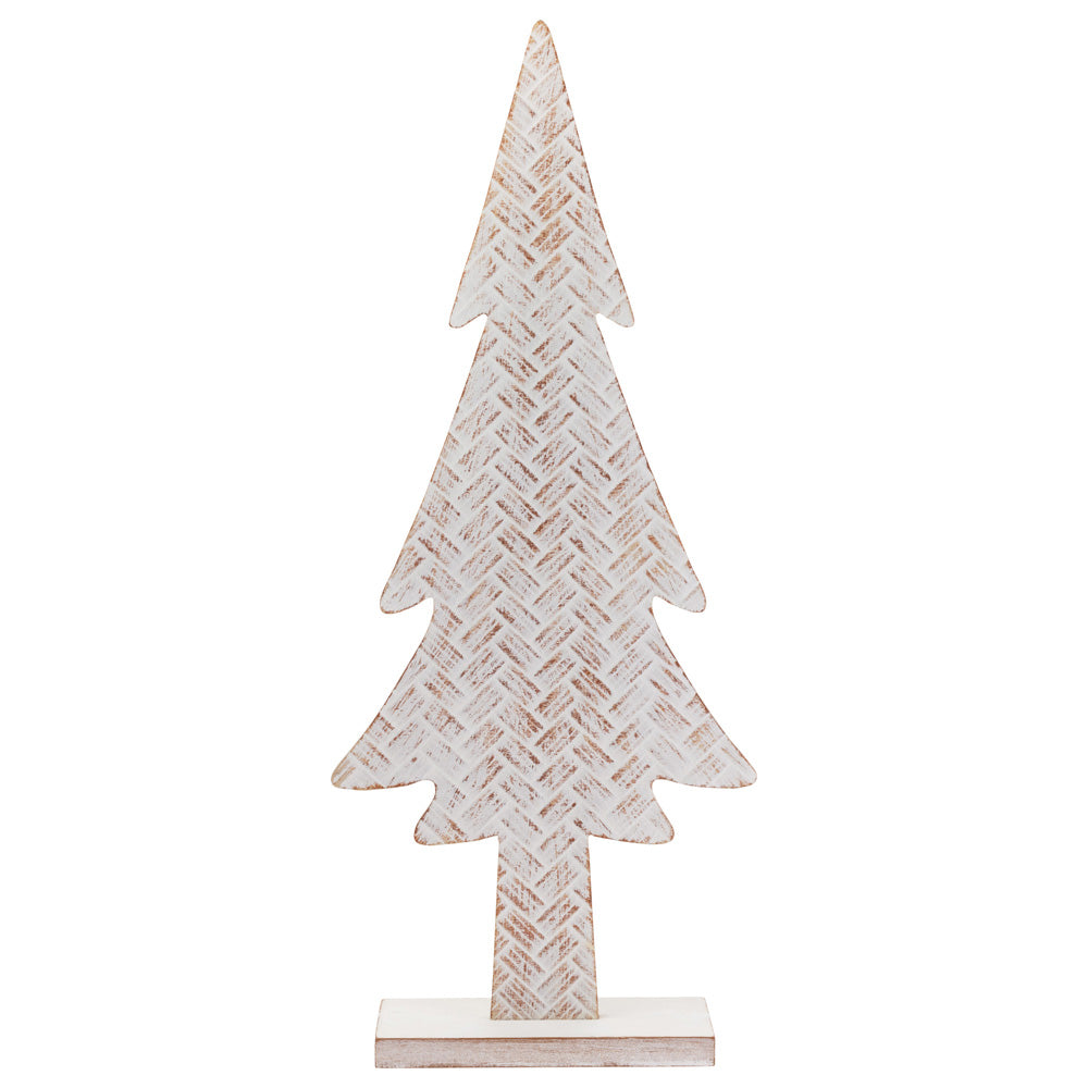 MEDIUM WHITE WASH BASKETWEAVE TREE