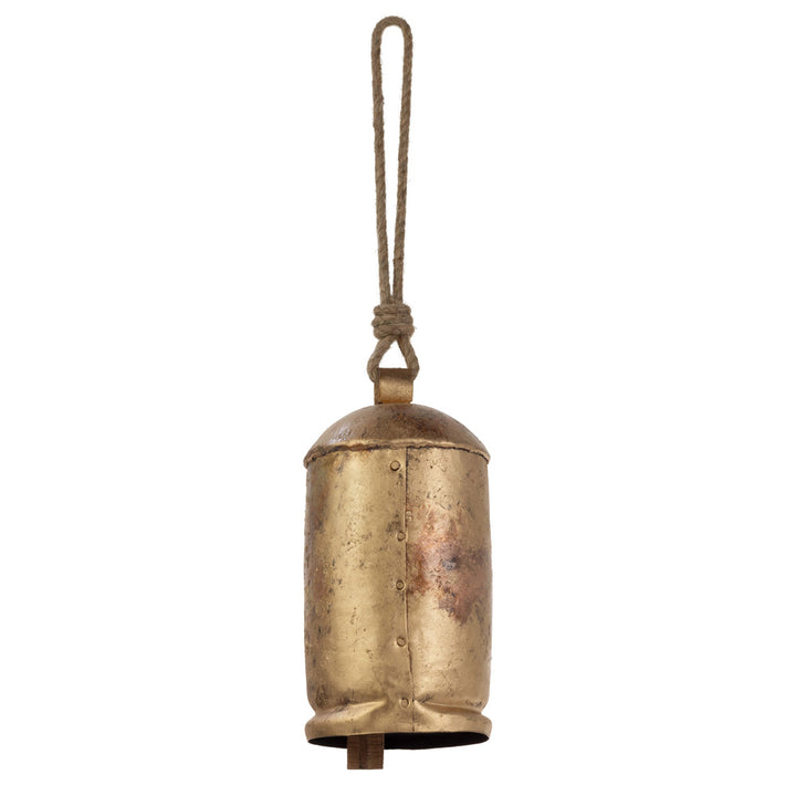 Large Gold Bell With Jute