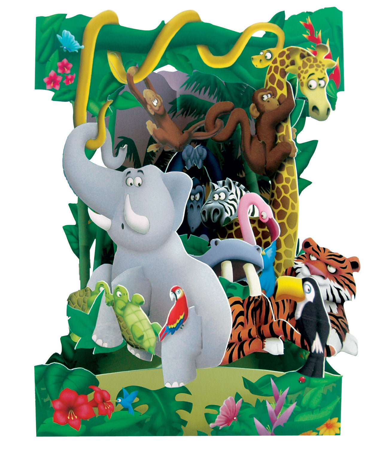 Jungle Animals Swing Card