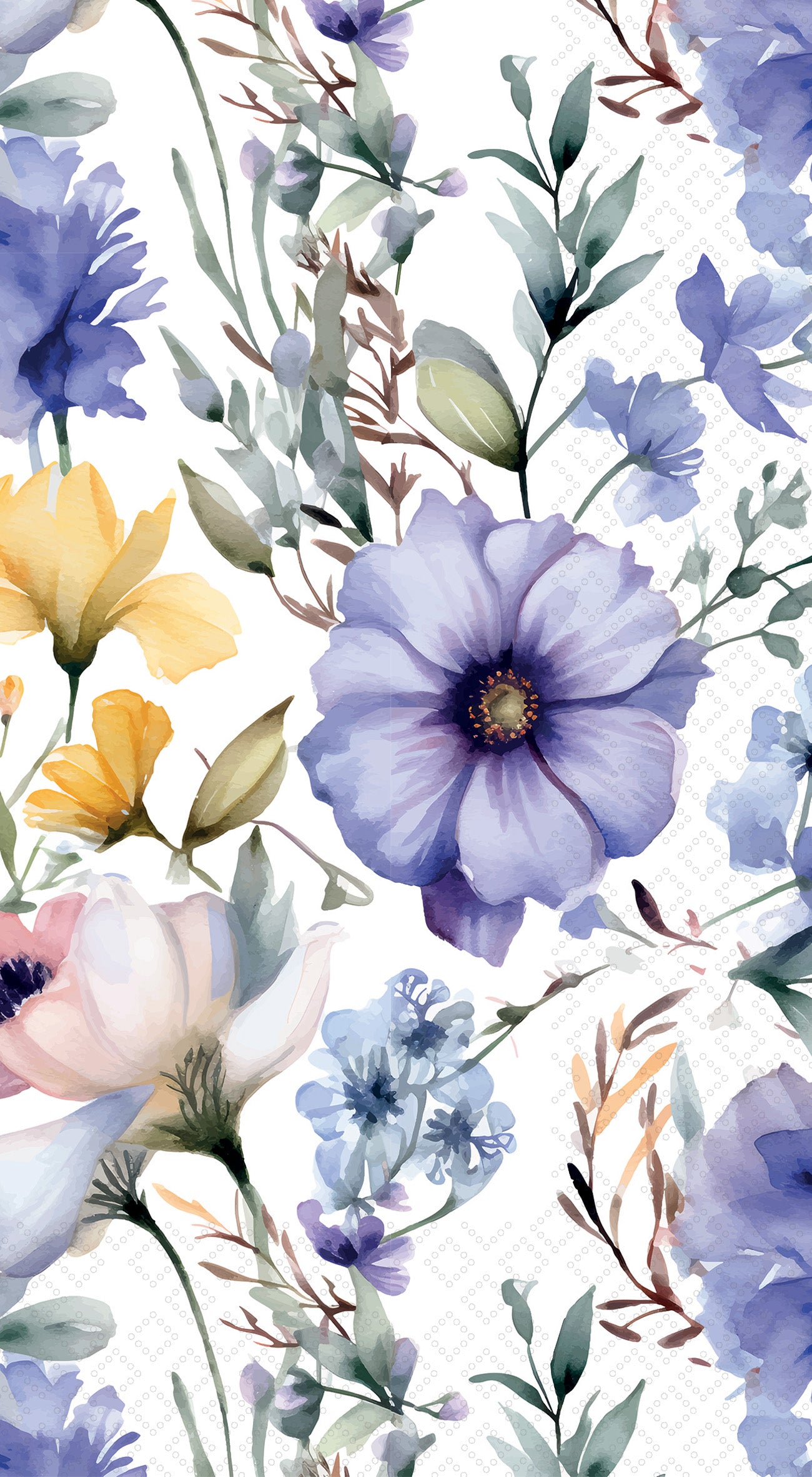 Purple Posy Guest Towel