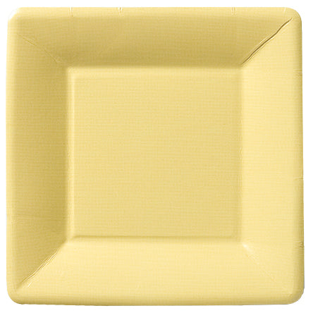Classic Linen Square Dessert Plate Yellow