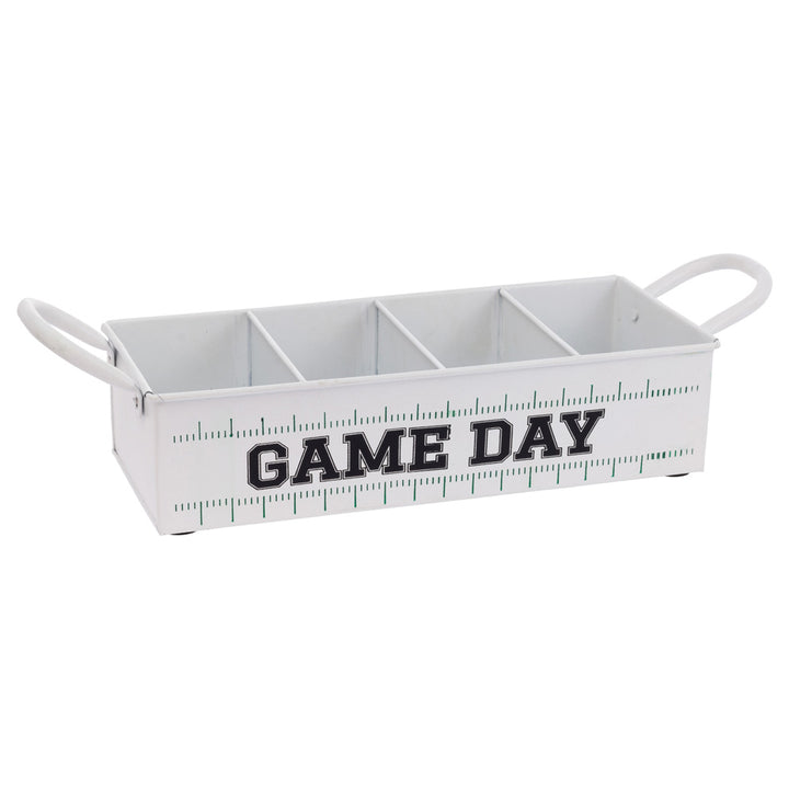 Game Day White Metal Caddy