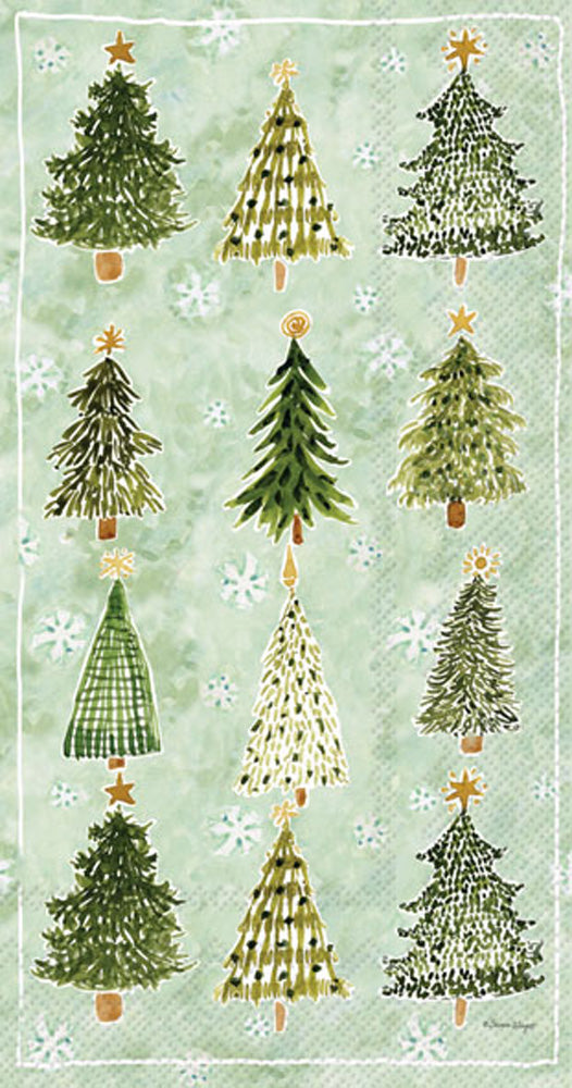 Christmas Tree Pattern Guest Towel