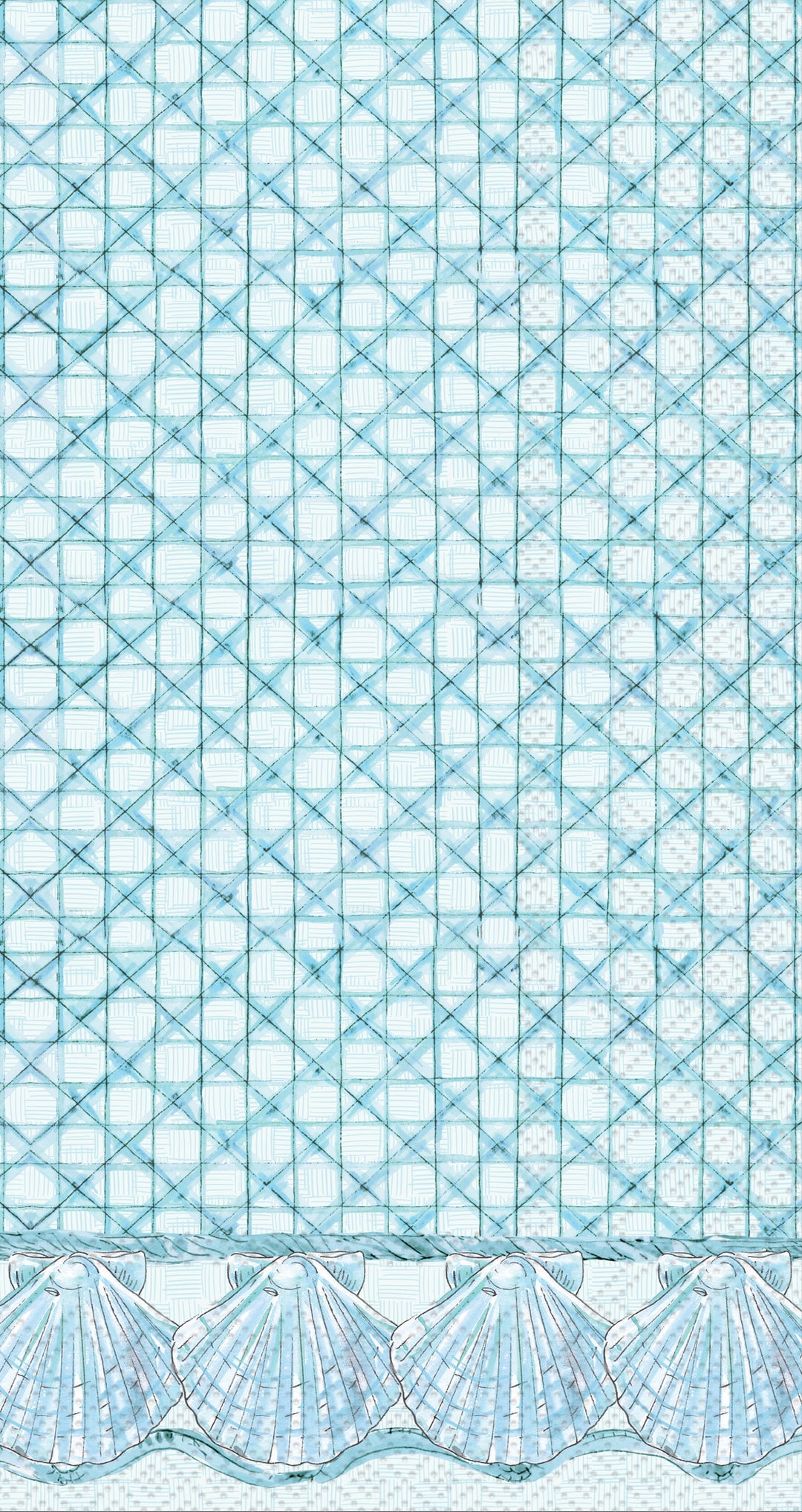Shells blue Guest Towel