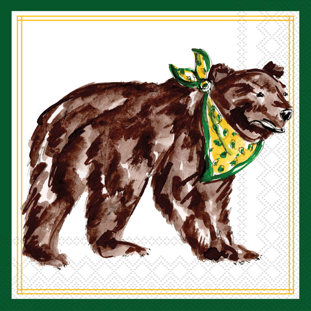 Yellow Bear Hometown Pride Cocktail Napkin