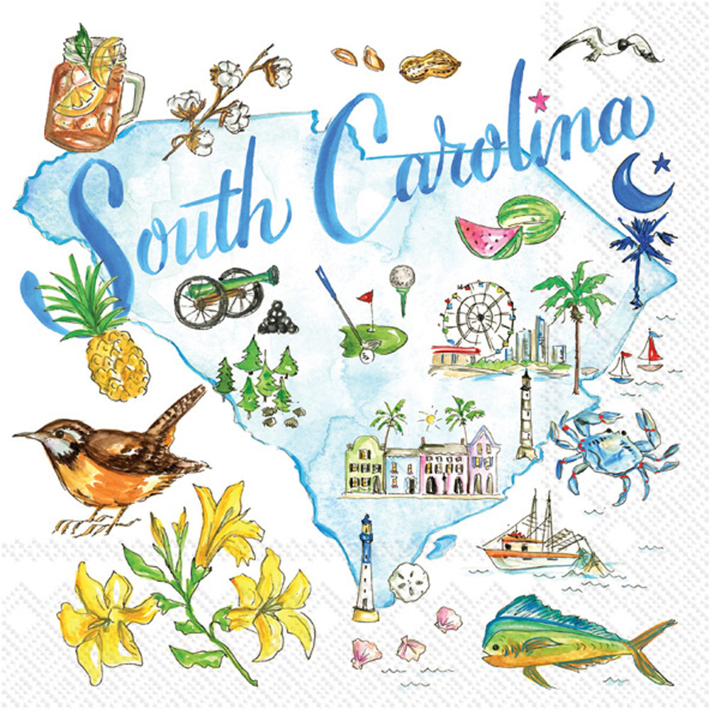 South Carolina State Colleciton Cocktail Napkin