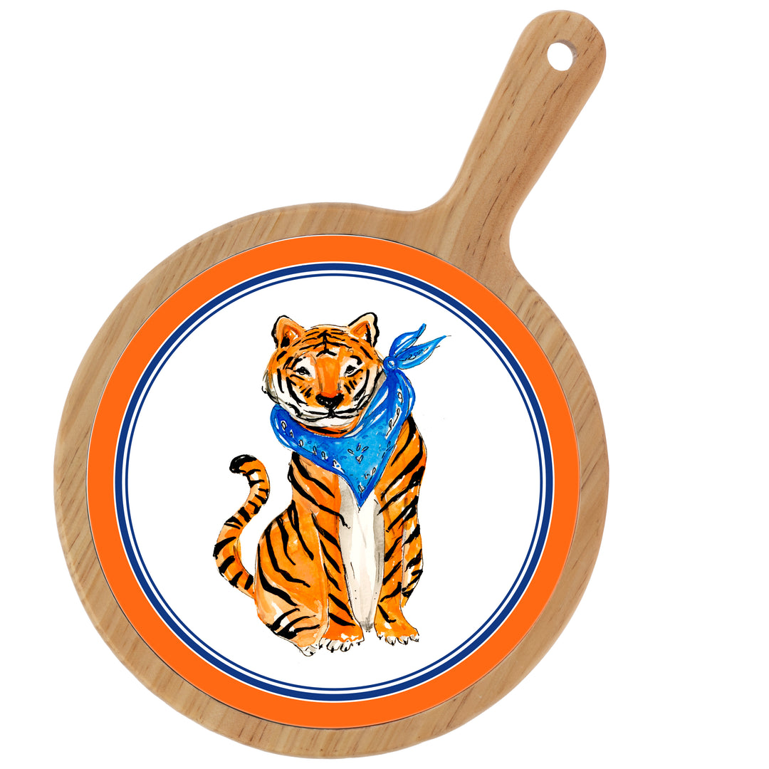 Blue Sitting Tiger Cheeseboard