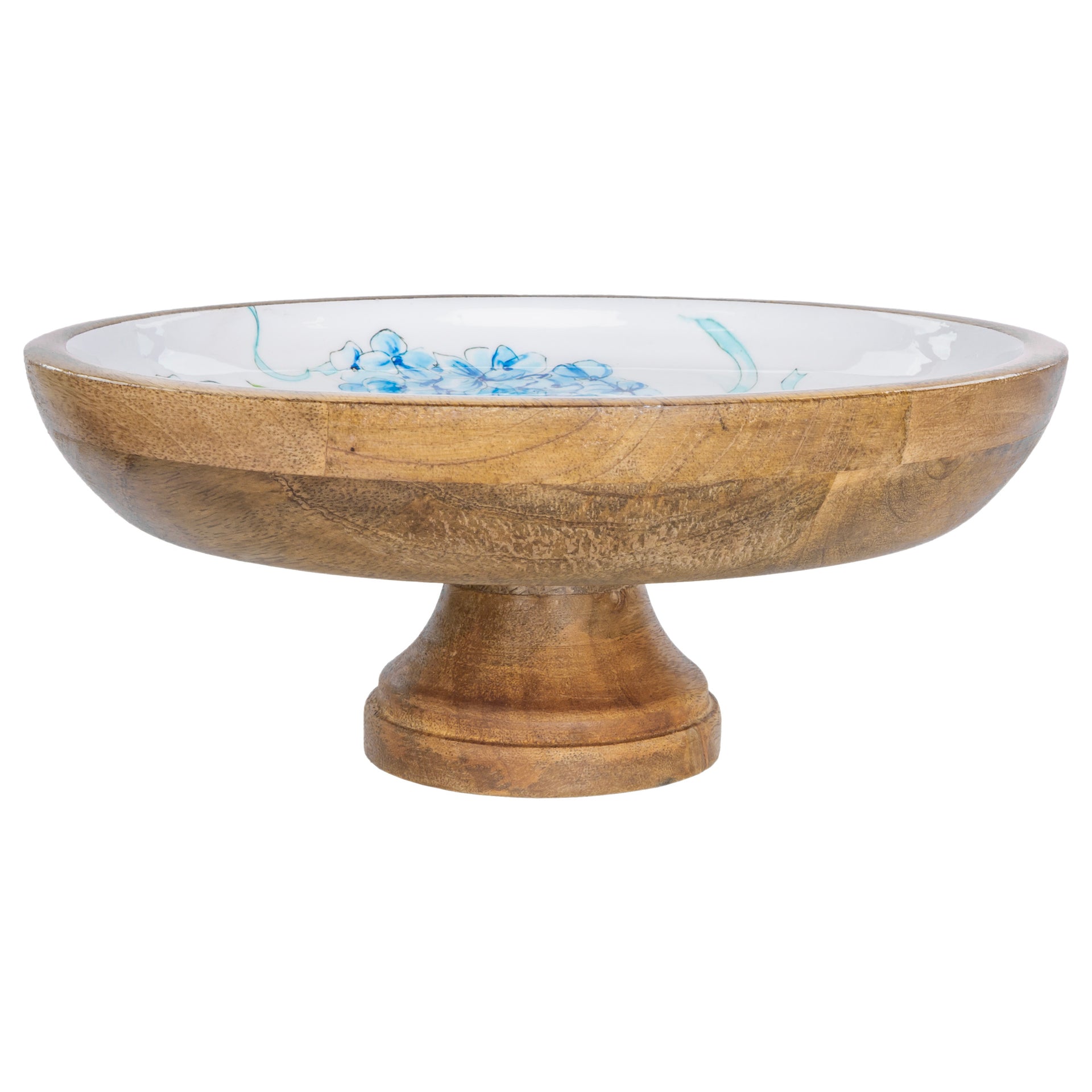 Hydrangea Ribbon Pedestal Platter