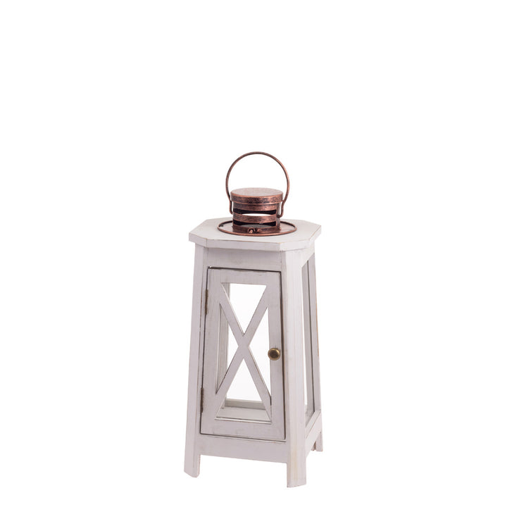 Waters Edge White Lighthouse Lanterns (Set of 2)