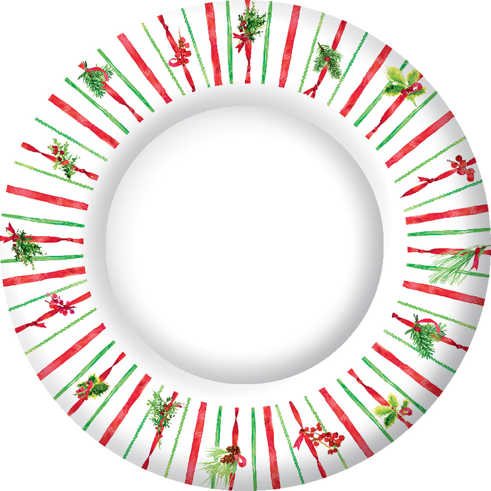 Ribbon Stripe Round Dinner Plate