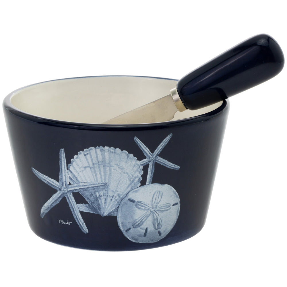 Dark Sea Bowl & Spreader Set