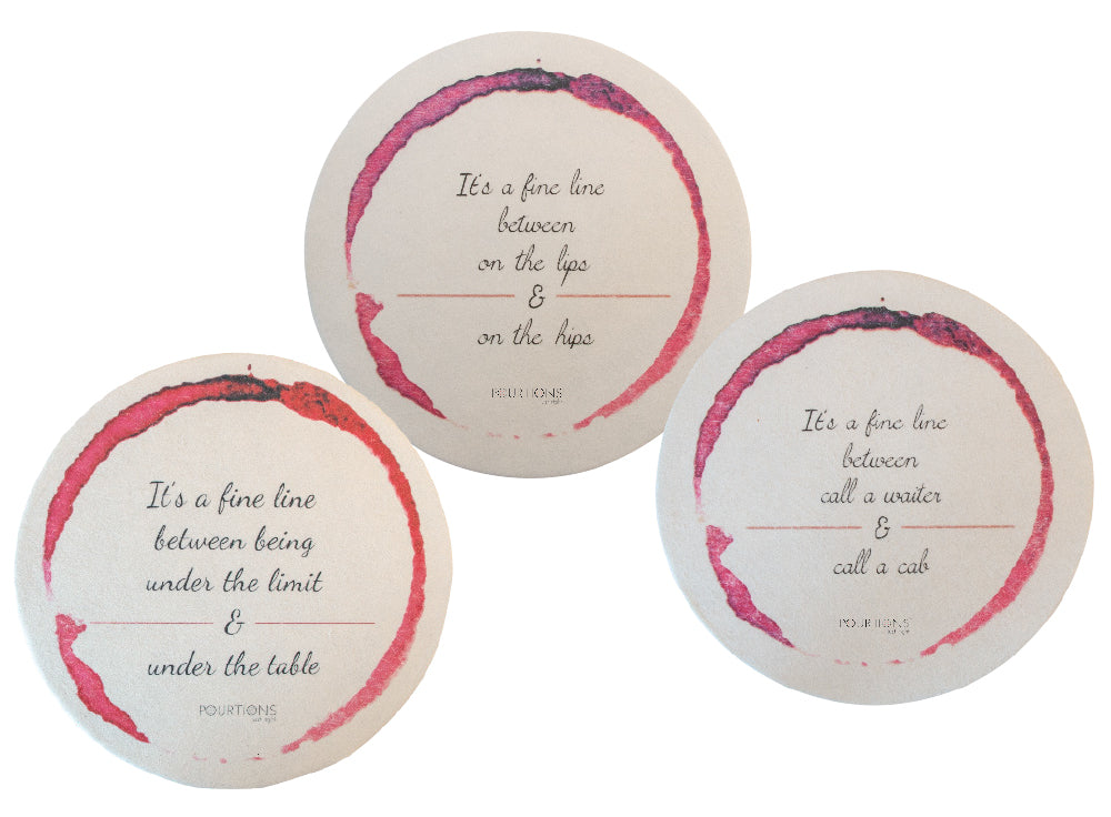 Cocktail Coasters Red Wine (Set of 9)