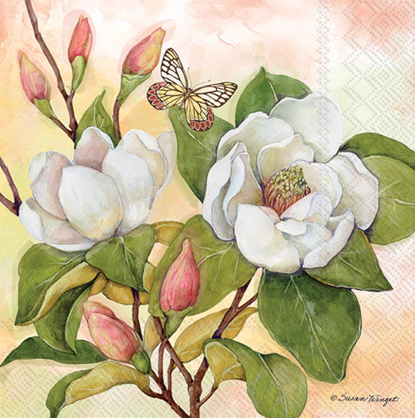 Magnolia Grace Cocktail Napkin