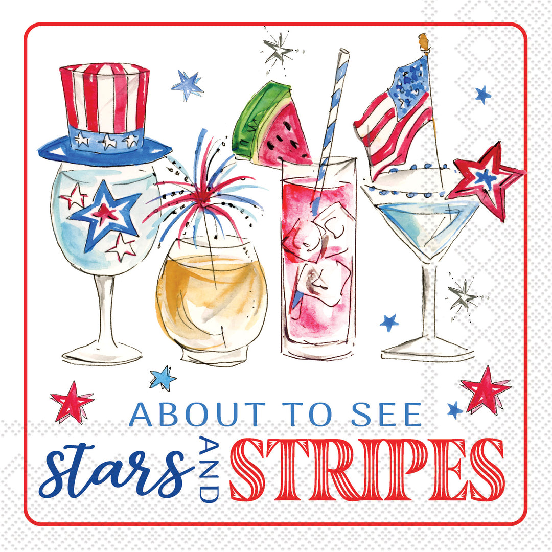 Patriotic Cocktail Cocktail Napkin