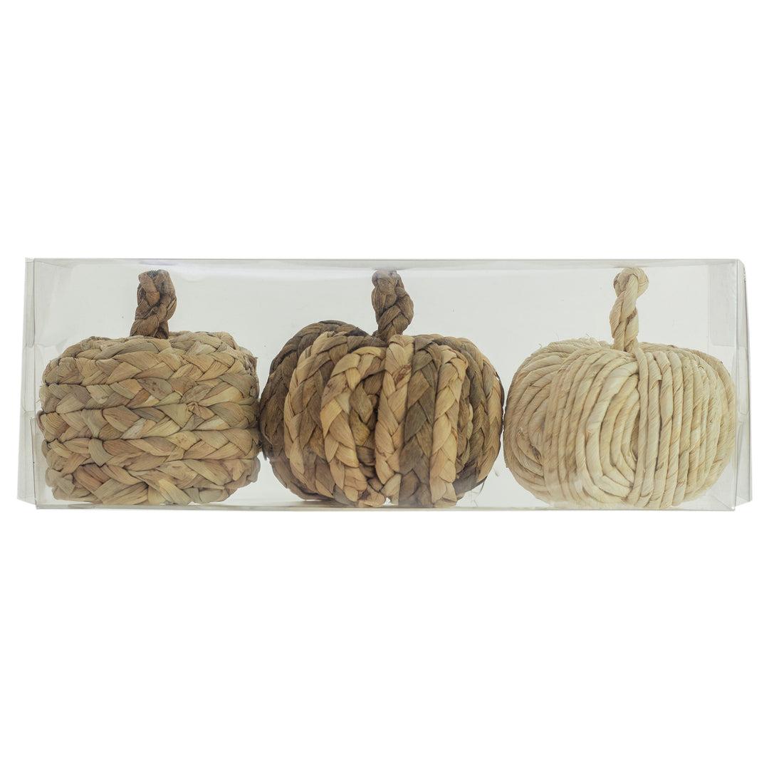 Natural Woven Pumpkin Box Set
