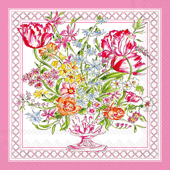 Pink Botanical Cocktail Napkin