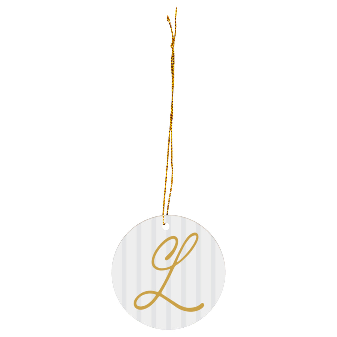 Chic Monogram L Ornament