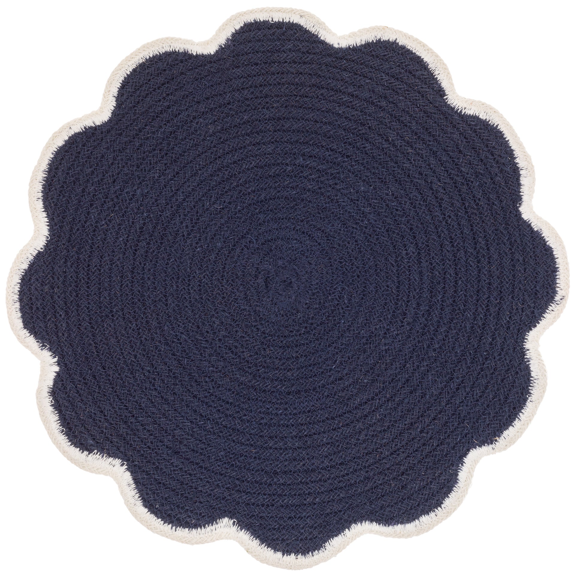 NAVY SCALLOPED PLACEMAT