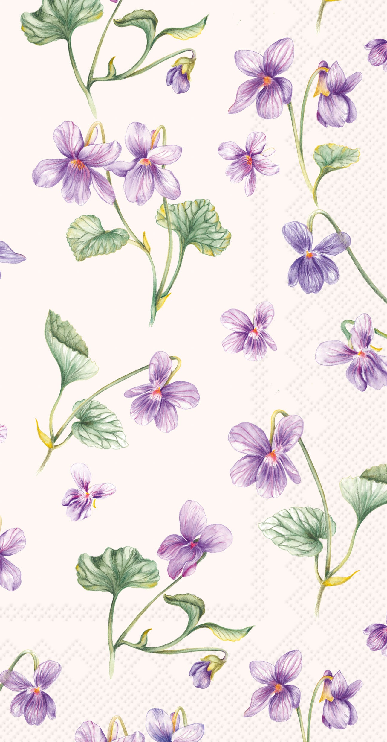 Dream Of Violets Cream Guest Towel