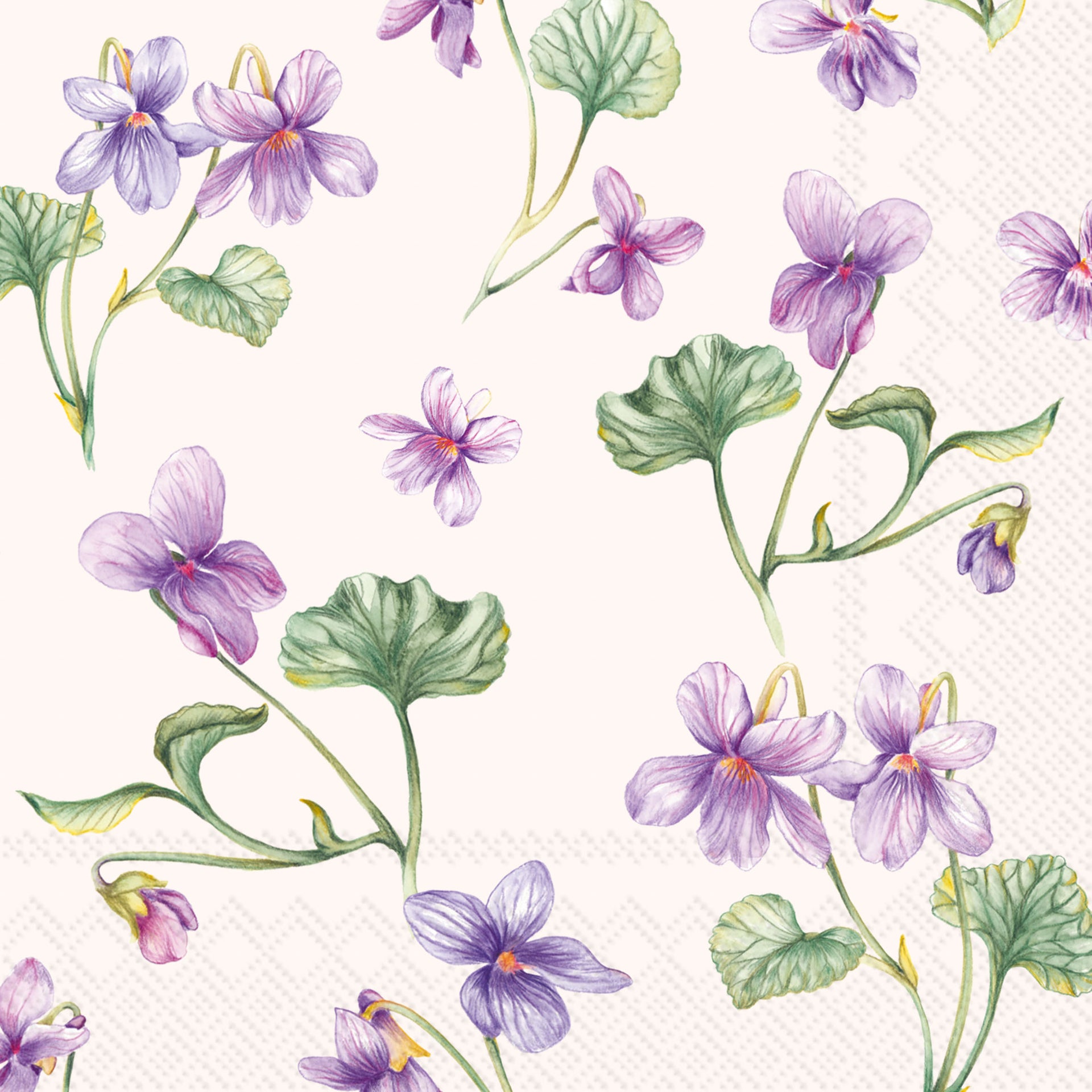 Dream Of Violets Cream Cocktail Napkin