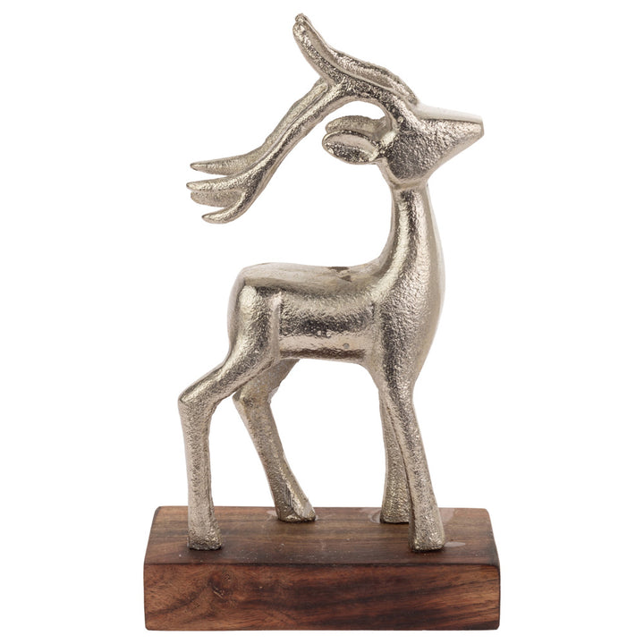 Silver Statue Reindeer