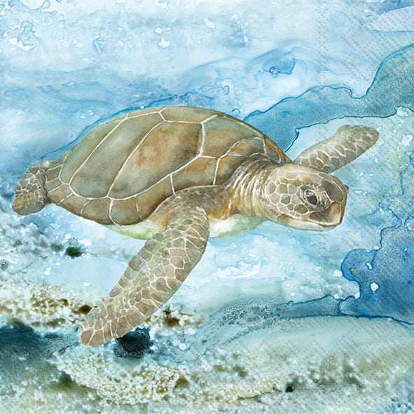 Under Sea Turtle Cocktail Napkin