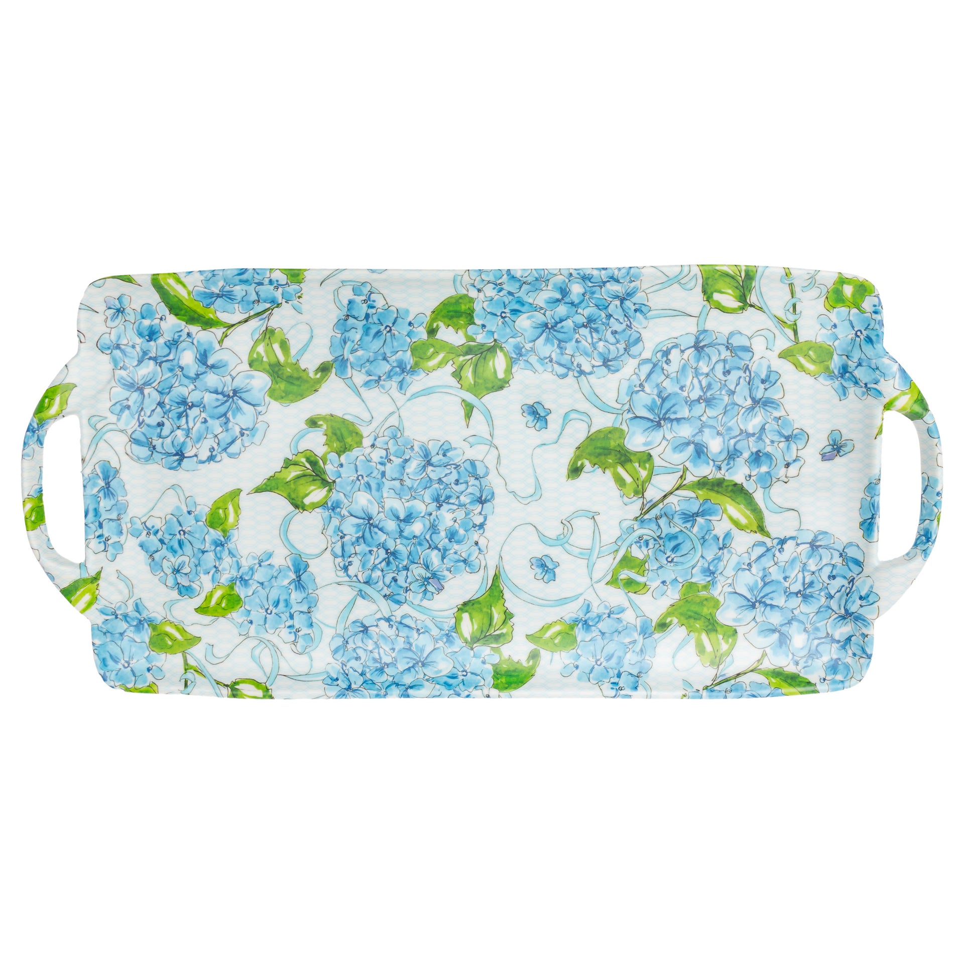 Hydrangea Allover Melamine Tray