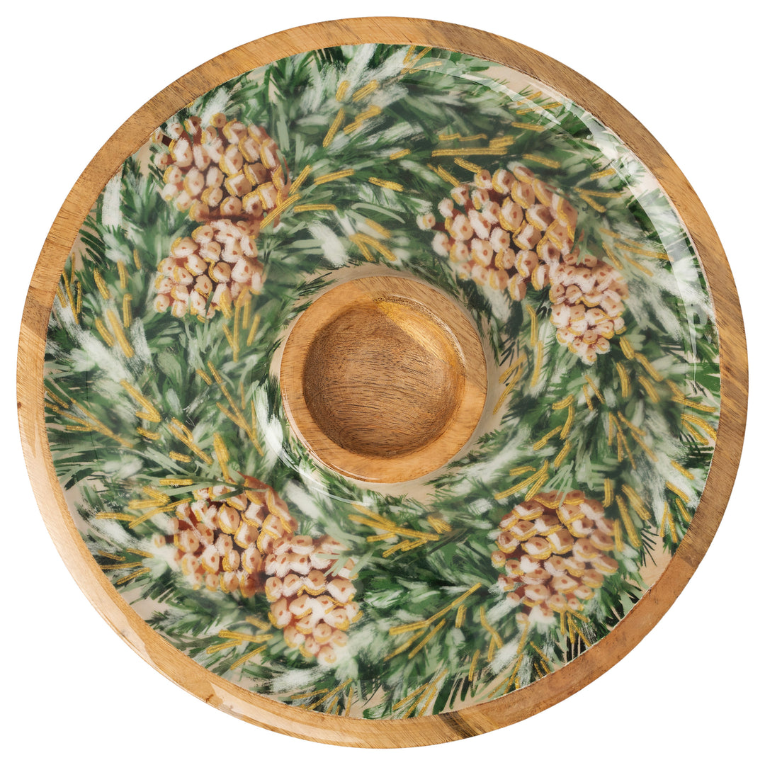 Gilded Swag Chip &amp; Dip Platter