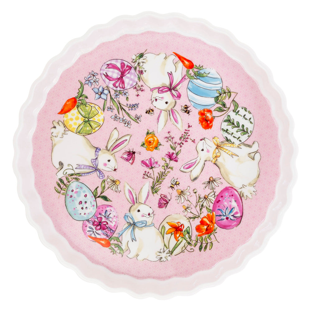 Easter Bunny Fluted Serving Dish