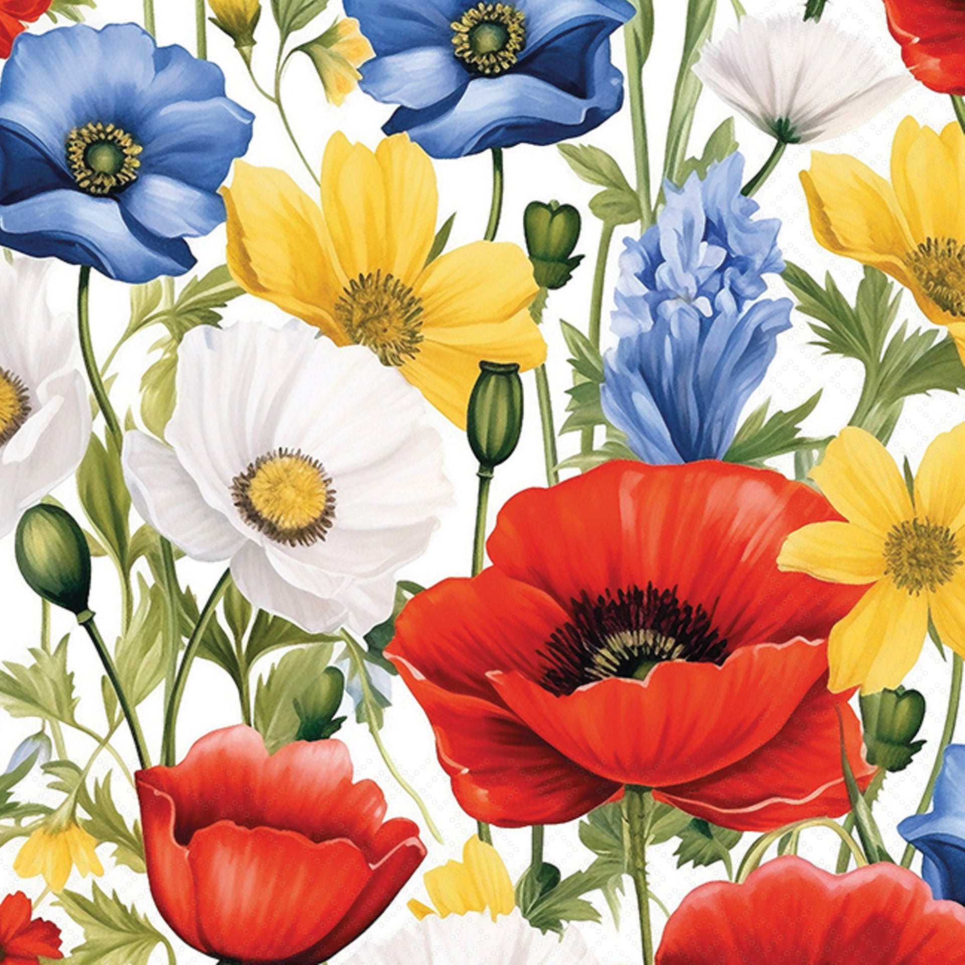 Summer Blossoms Lunch Napkin