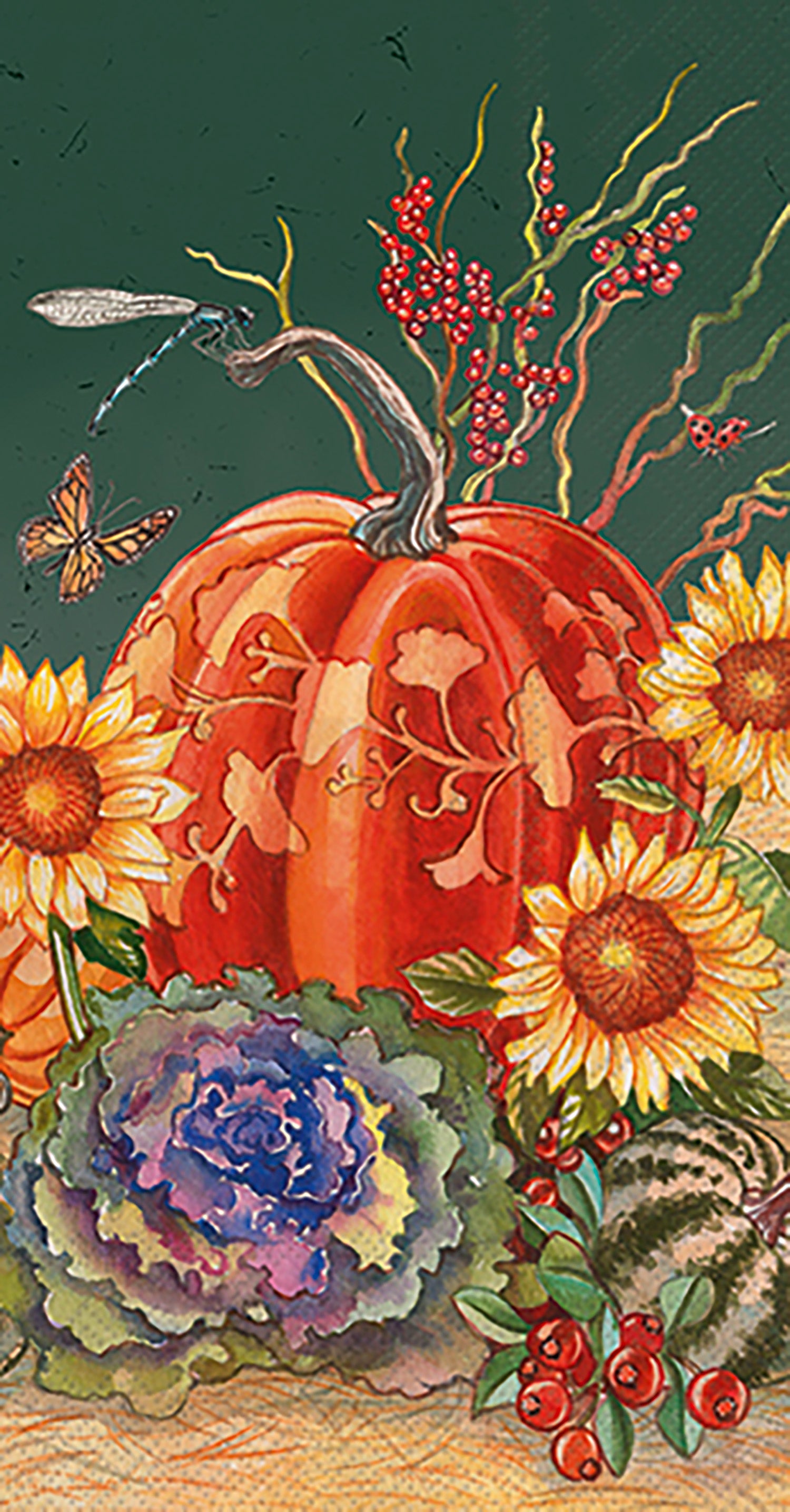Pumpkins and Sunflowers Guest Towel