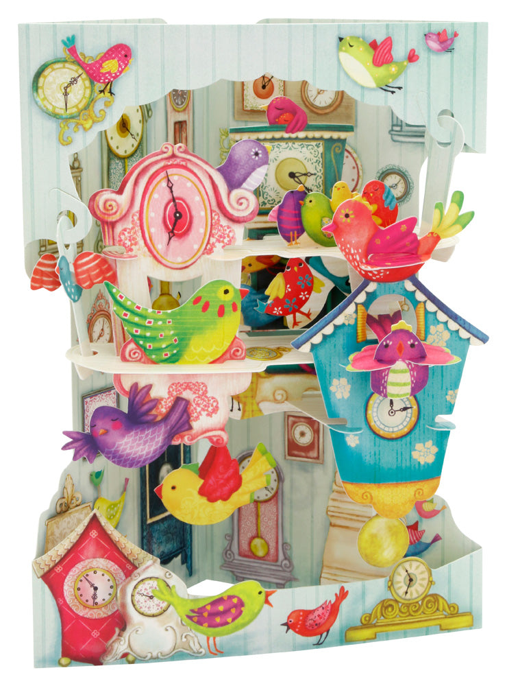 Birds & Clocks Display Card